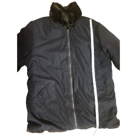 Atelier By B Thomas Faux Mink Reversible Coat Womens L Brown Mob Wife Old Money - Picture 8 of 10